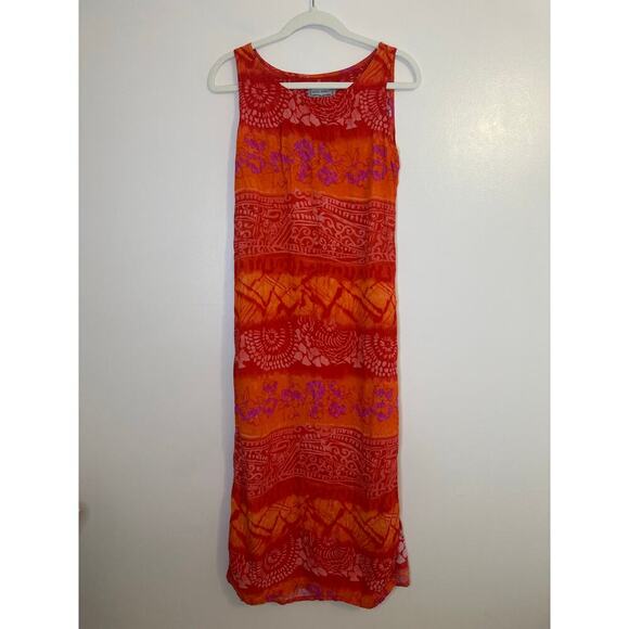 Vintage Y2K Jane Ashley Hippie Boho Phoebe Buffay Sleeveless Maxi Dress Medium - Picture 1 of 5
